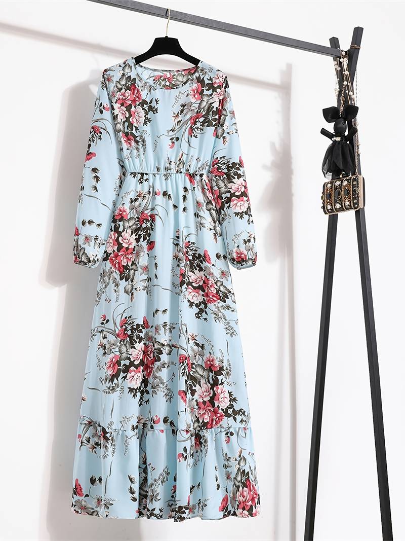 Abella - Bohemian maxi jurk met bloemenprint