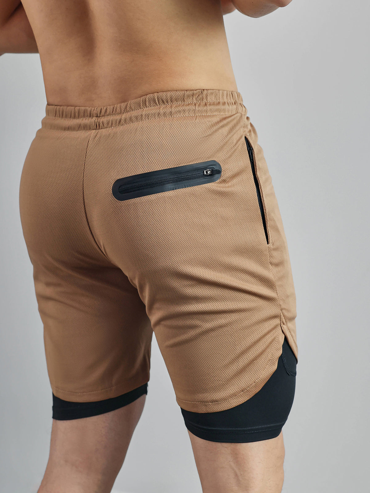 SporFit - 2 in 1 Mesh Korte Broek met Voering