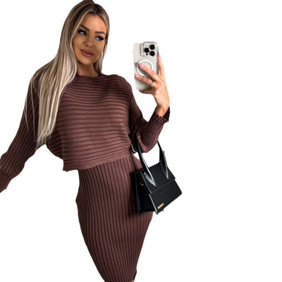 Margo - Gebreide Pullover Sweater en Cami Dress Set