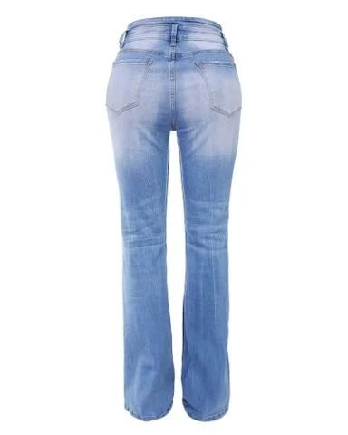 Kerryl - Denim broek met hoge taille