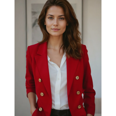 Vanessa - Elegante katoenen luxe blazer voor dames