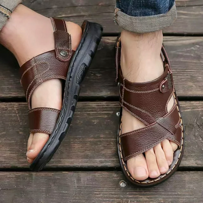 Thomas - Orthopedische leren herensandalen