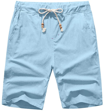 Andrei - Linnen strandshort met trekkoord