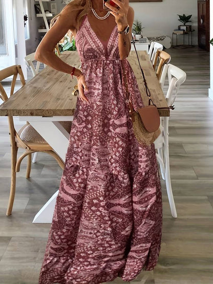 Yeva - Boheemse maxi jurk met etnische print