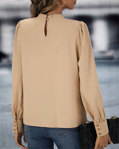 Vany - Elegante blouse met opstaande kraag