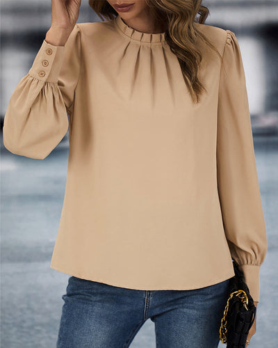 Vany - Elegante blouse met opstaande kraag