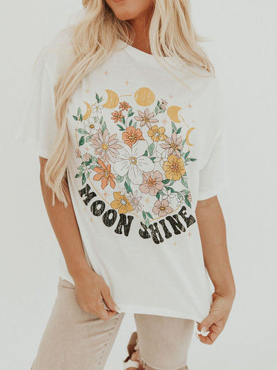 Gilma - Moon Shine gebloemd grafisch T-shirt