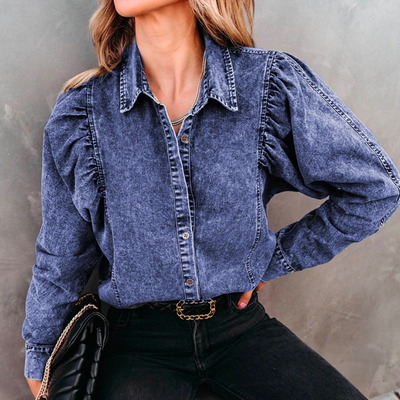 Daphne - Stijlvolle Denim blouse