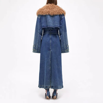 Danella - Trendy Jean Trench Coat voor dames