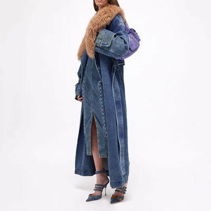 Danella - Trendy Jean Trench Coat voor dames