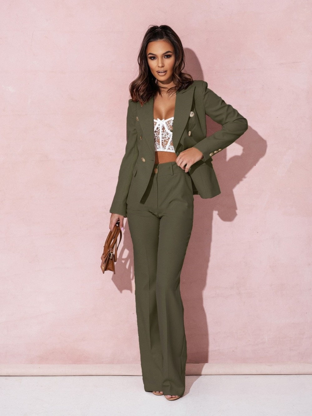 Elisea - Elegante blazer en pantalon set