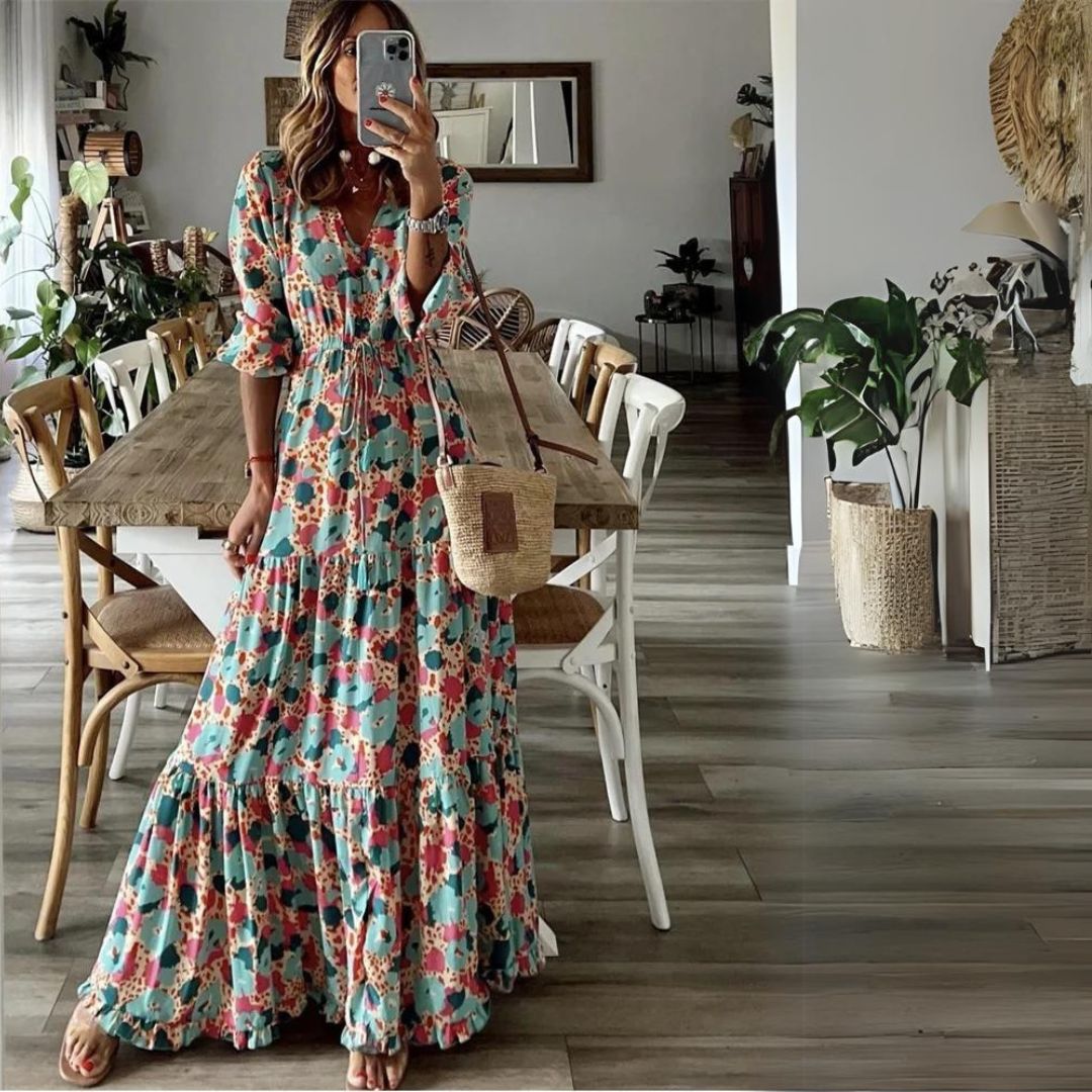 Amara Boheemse Paisley Maxi Dress