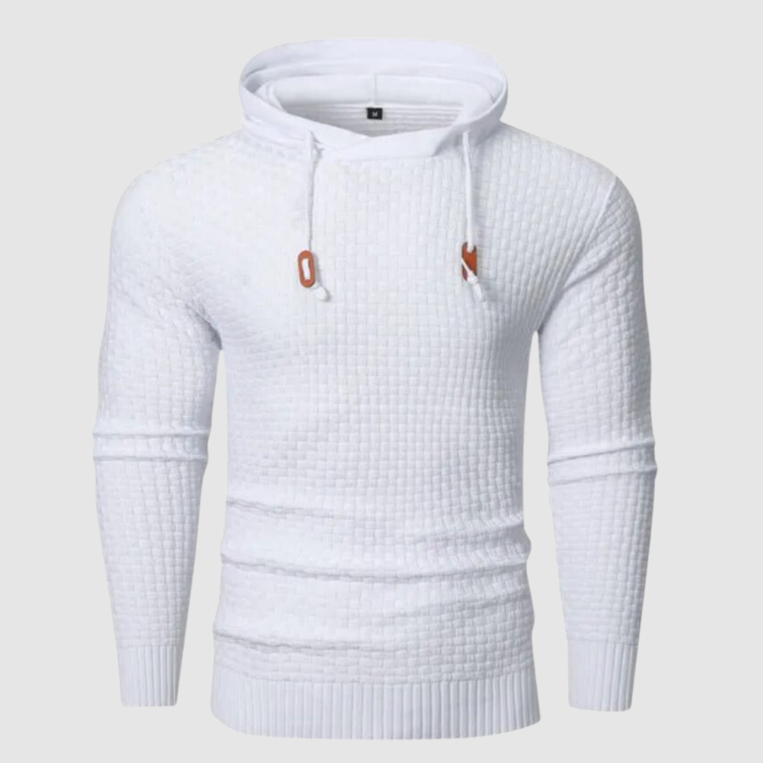 Harvey - Heren Getextureerd Pullover Hoodie