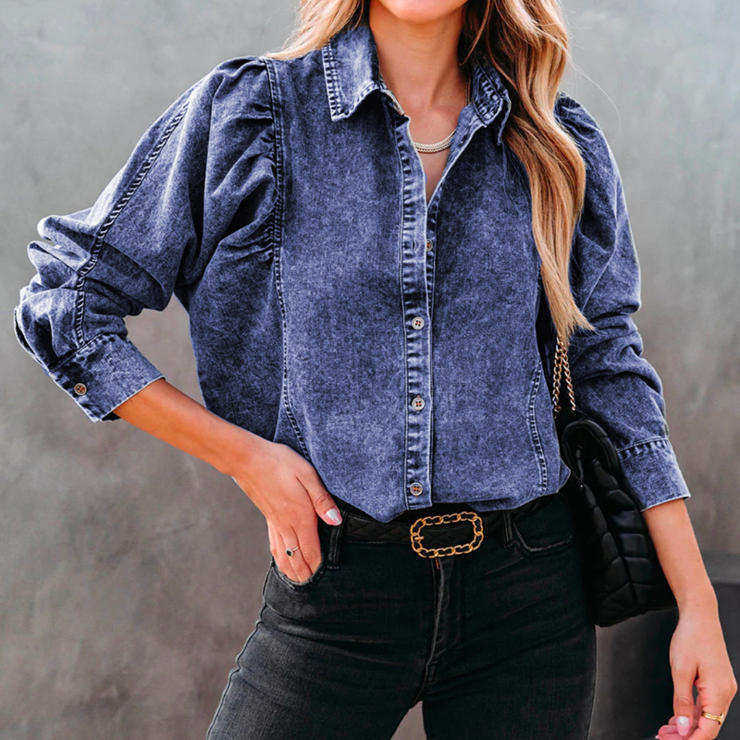 Daphne - Stijlvolle Denim blouse