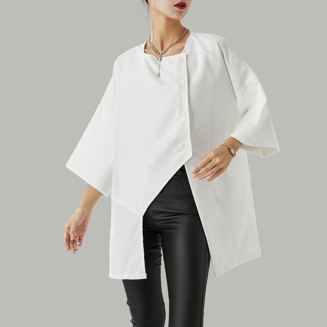 Barbara - Elegante asymmetrische blouse