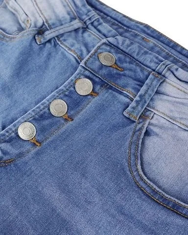 Kerryl - Denim broek met hoge taille