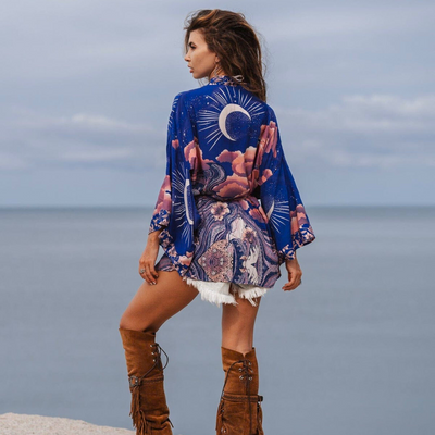 Heleen - Blue moon dames kimono