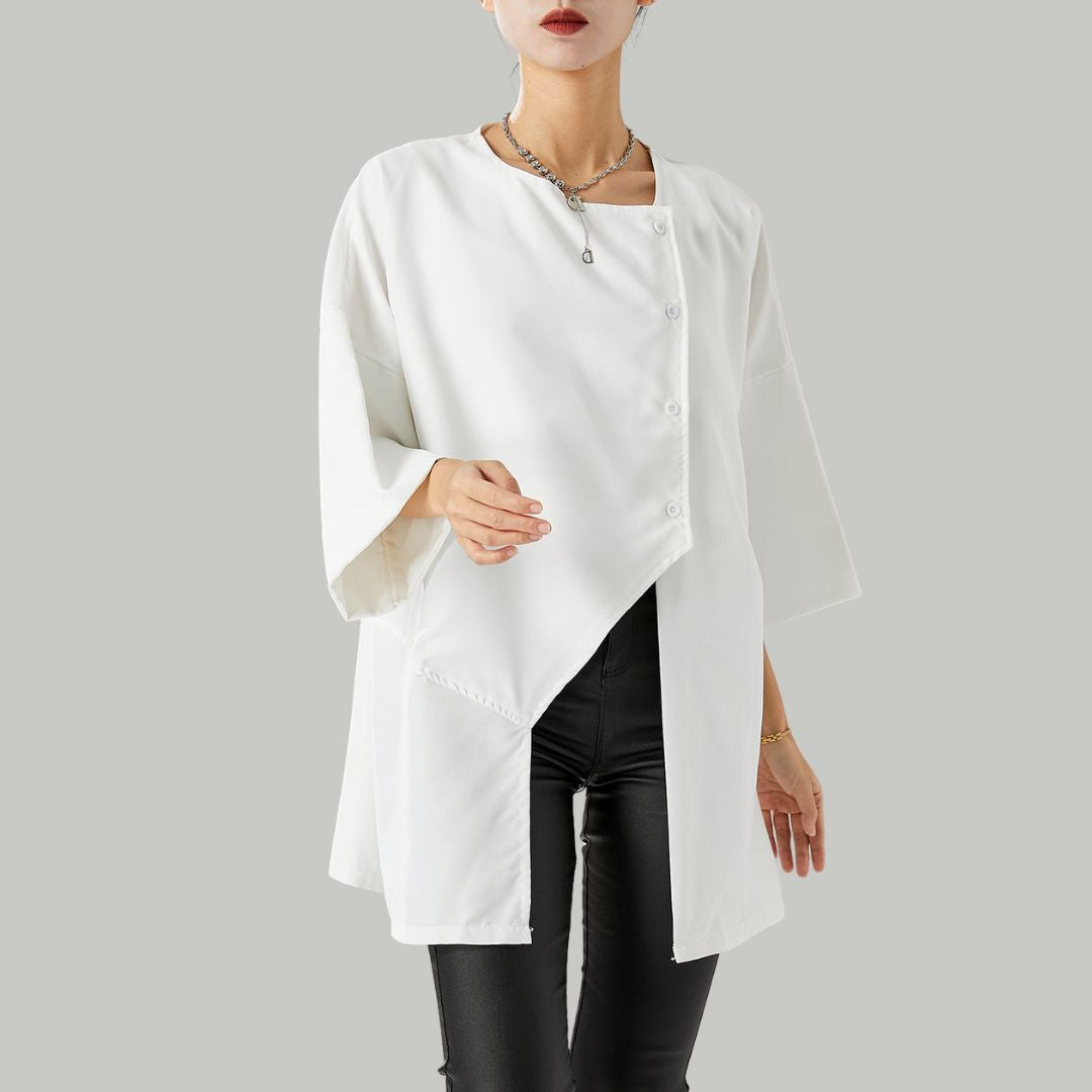 Barbara - Elegante asymmetrische blouse