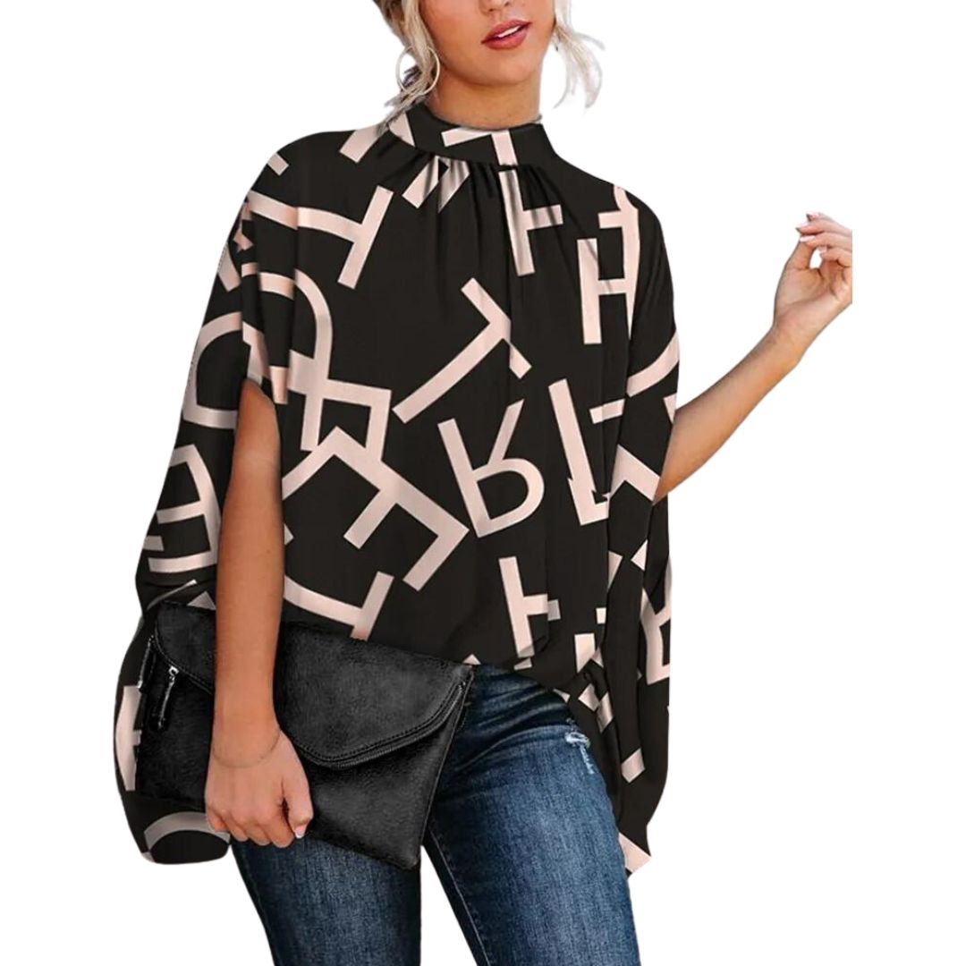 Kara - elegante blouse met abstract patroon