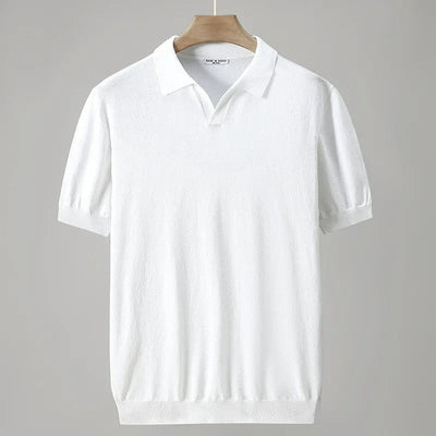 Anthon - Gebreid poloshirt