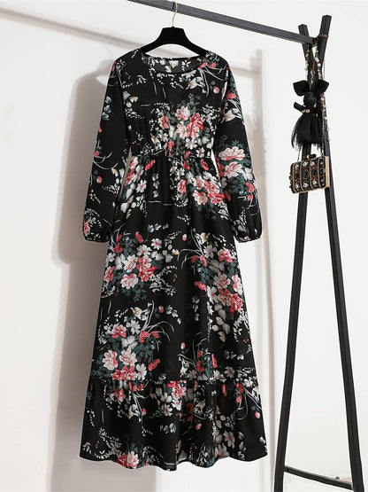 Abella - Bohemian maxi jurk met bloemenprint