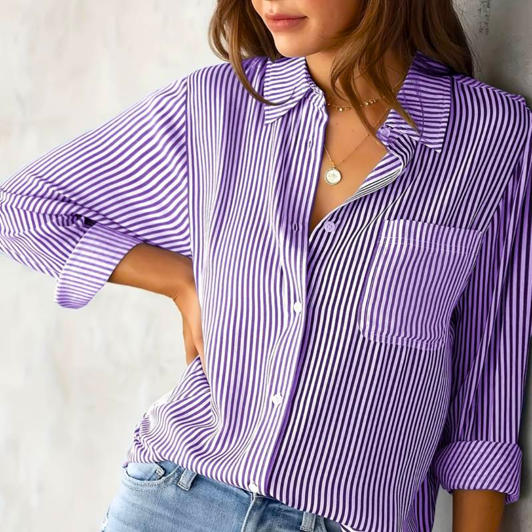 Jet - Casual Gestreepte Dames Blouse