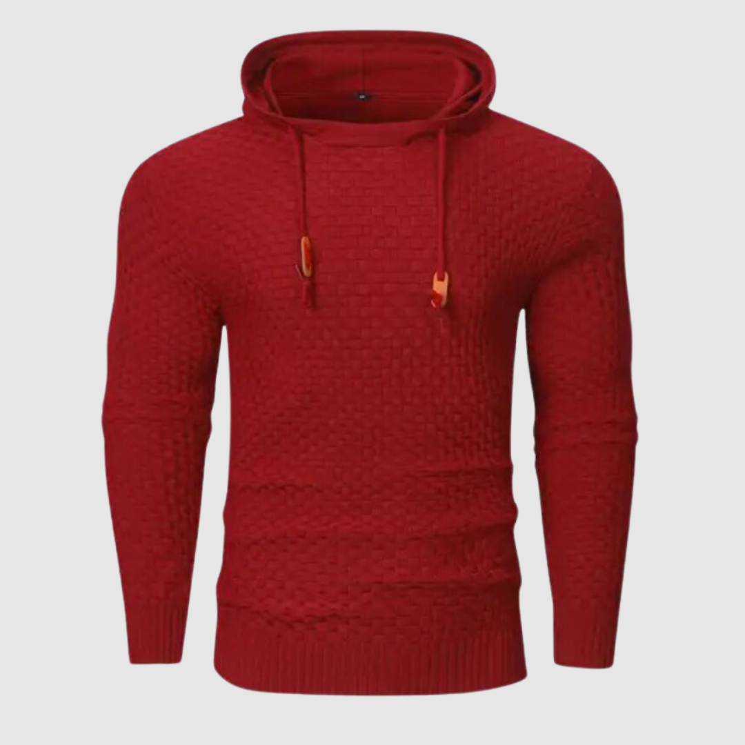 Harvey - Heren Getextureerd Pullover Hoodie