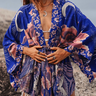 Heleen - Blue moon dames kimono