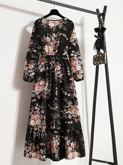 Abella - Bohemian maxi jurk met bloemenprint