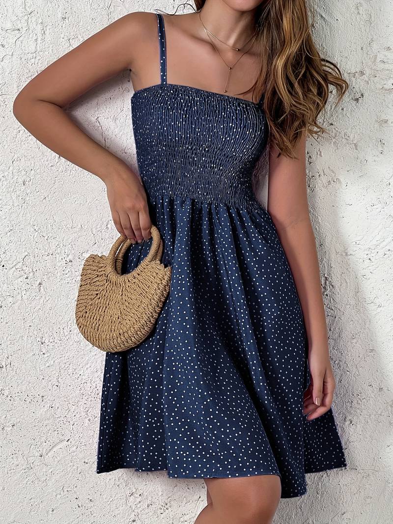 Wilhemina - Polka Dot Smock Jurk