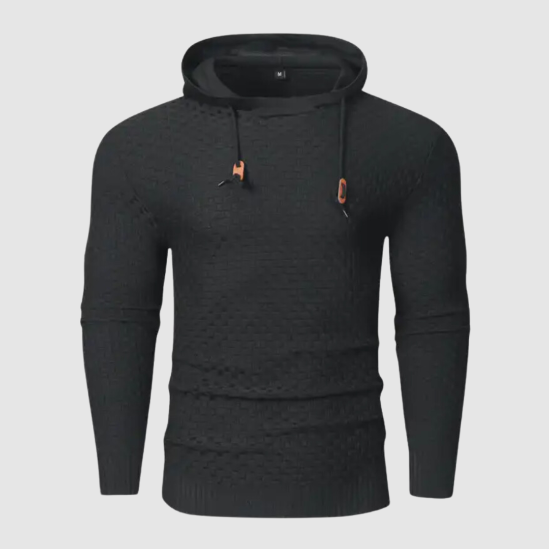 Harvey - Heren Getextureerd Pullover Hoodie