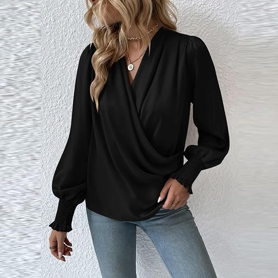 Farah - Elegante blouse met V-hals