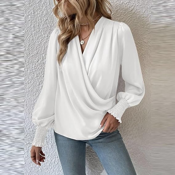 Farah - Elegante blouse met V-hals