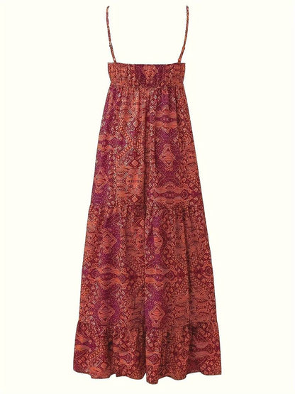 Yeva - Boheemse maxi jurk met etnische print