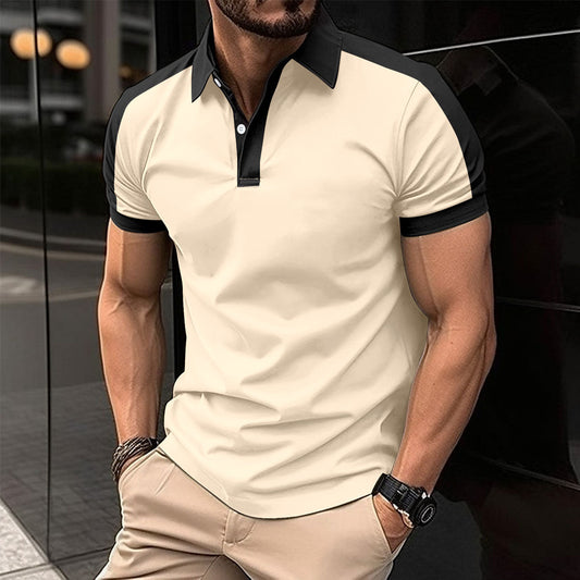 Heren business shirt met korte mouwen Zomerse casual polo