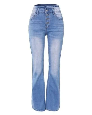 Kerryl - Denim broek met hoge taille