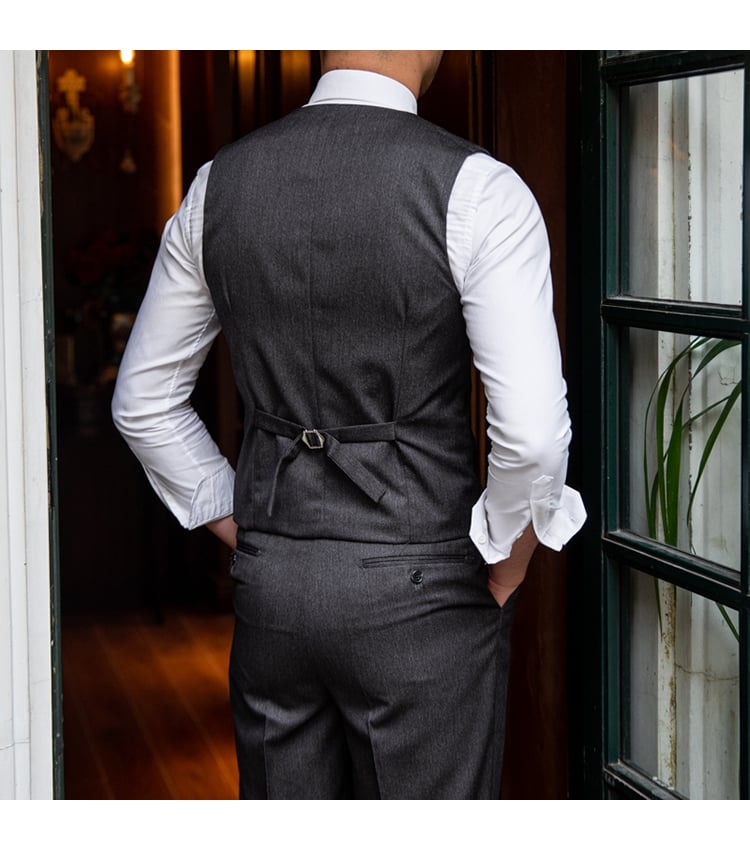 Henry - Slim-fit double-breasted zakelijk vest