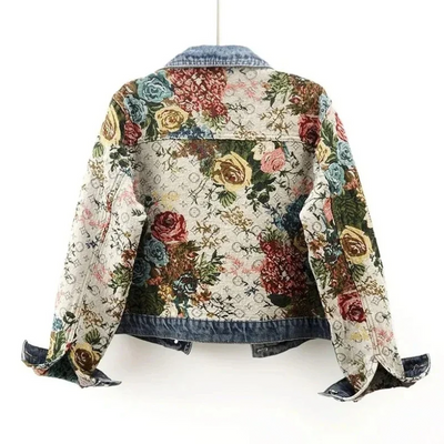 Totêm - Denim jas met bloemen