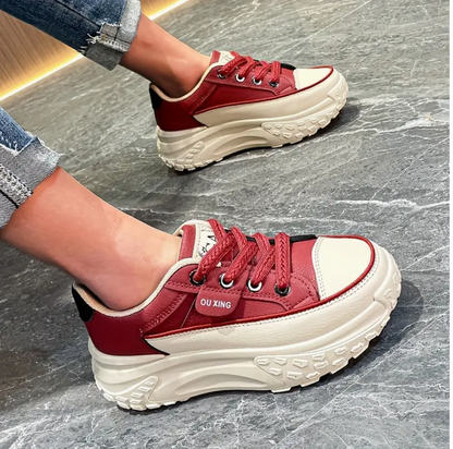 Sarah - De sneakers in effen kleur voor dames