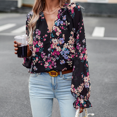 TAMRA - Blouse met lange mouwen en bloemen