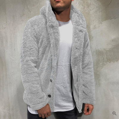 Warme fleece hoodie voor mannen