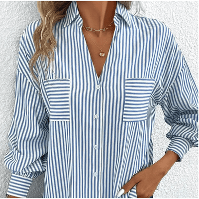 Balbina - Gestreepte blouse met lange mouwen