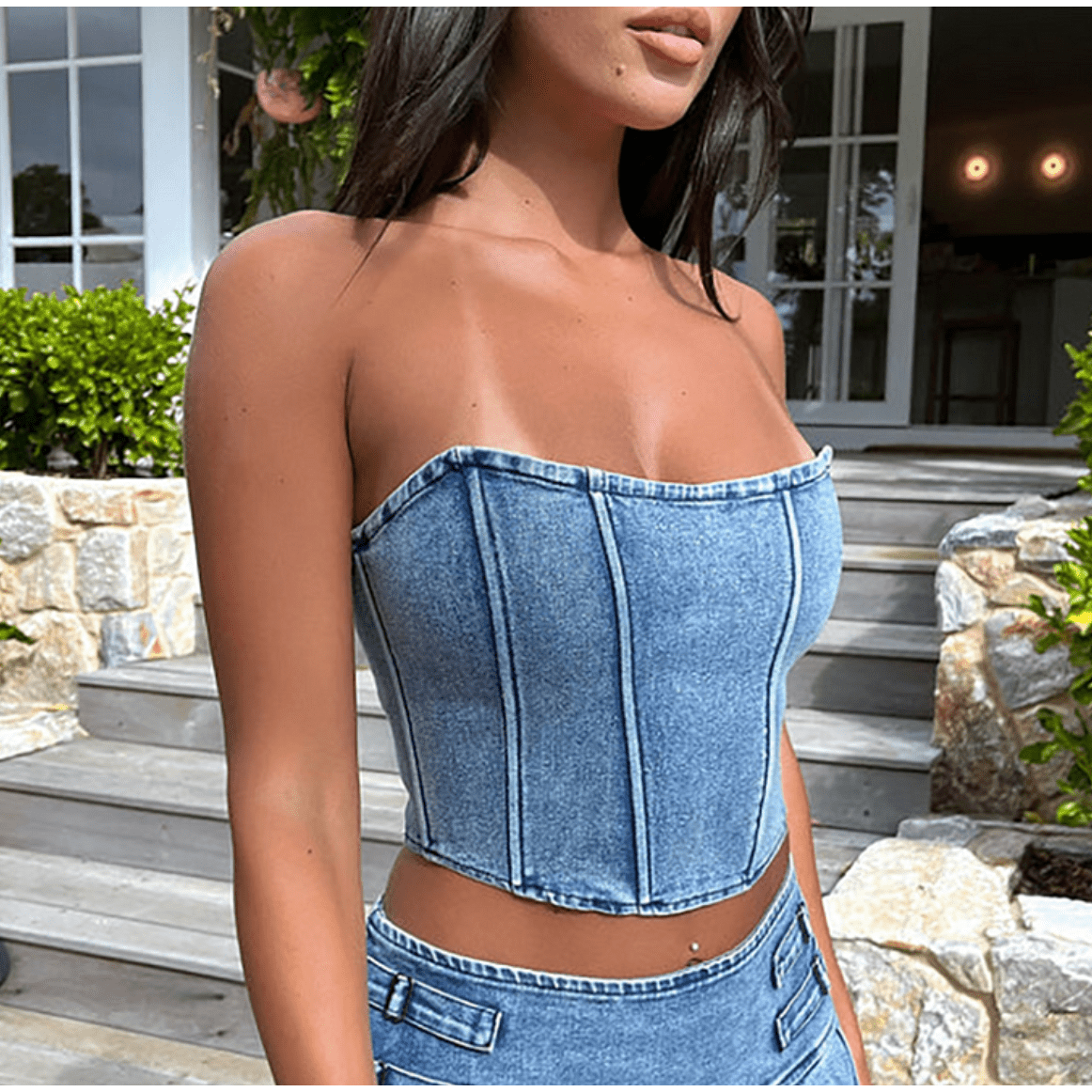 Top Feie - Dames denim top