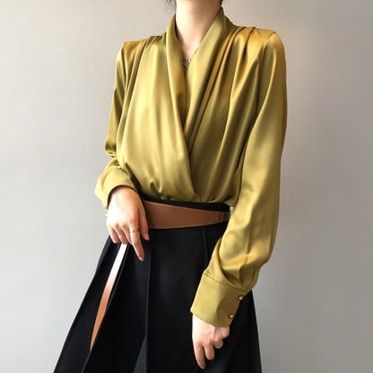 Marie satijnen blouse