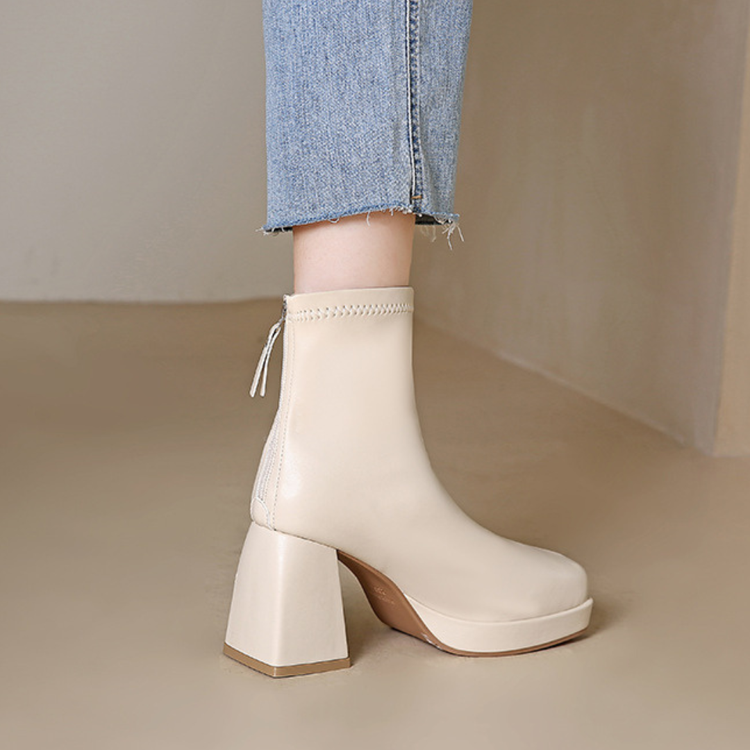 Grazia - Enkellaarsje Glamour Platform Elegant Elastisch Stof