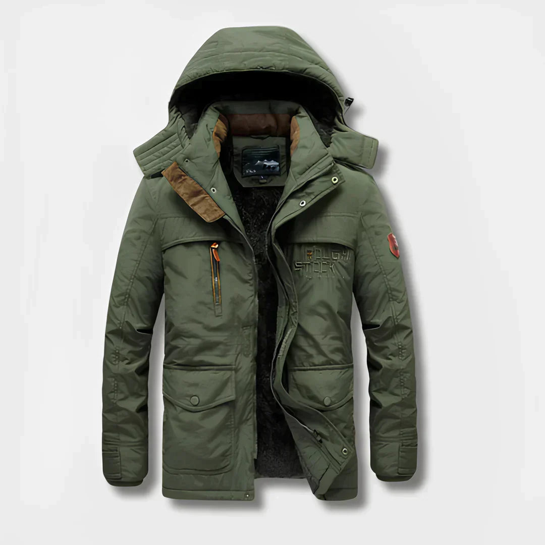 ERIC - Multi-pocket parka met gevoerde capuchon