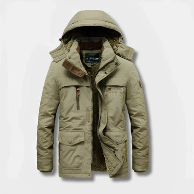 ERIC - Multi-pocket parka met gevoerde capuchon