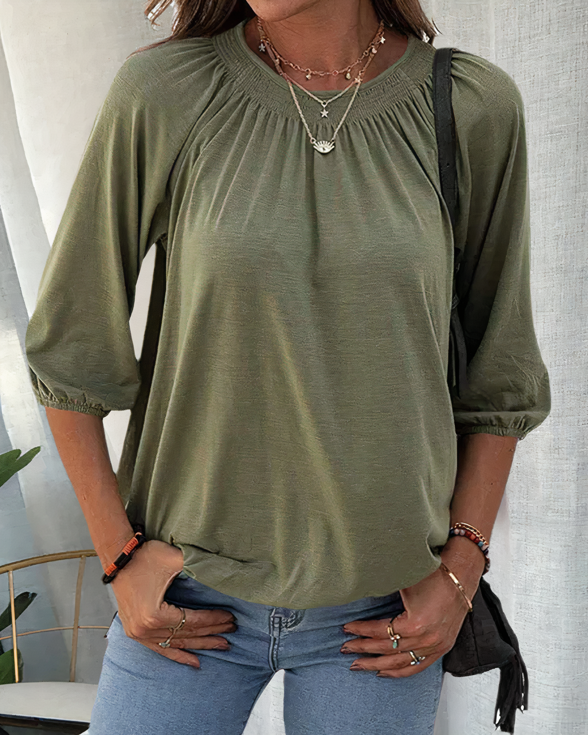 ESTELLE - Stijlvolle blouse met 3/4 mouwen