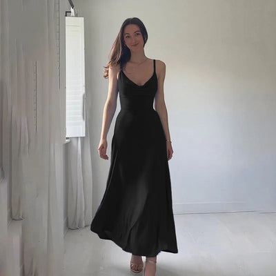 Anby - Elegante gedrapeerde maxi jurk