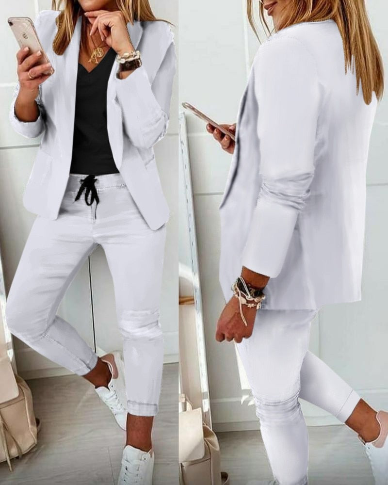 SANNA - Zomerse blazer en broek als set